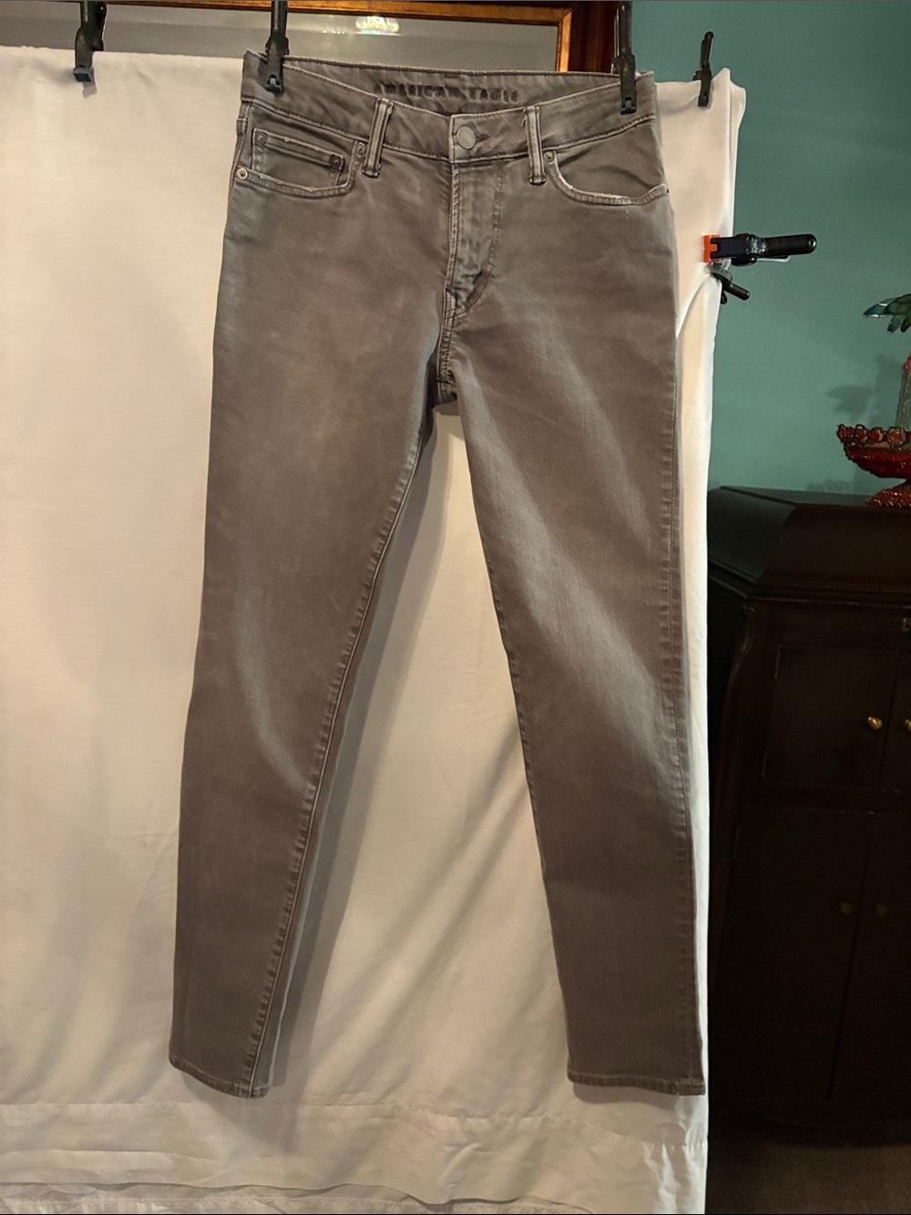 American Eagle Outfitters Slim Skinny Jeans in Gray 28x32